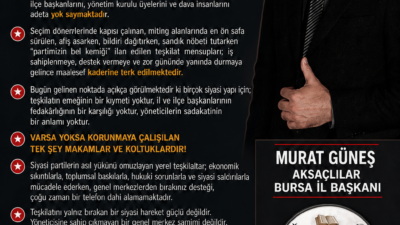 TEŞKİLATLARDA YALNIZLIK KABUL EDİLEMEZ! Ülkemizde demokrasinin temel unsuru olarak gösterilen