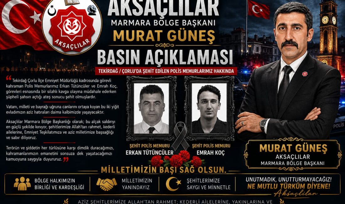 Tekirdağ’ın Çorlu ilçesinde meydana gelen elim olayda şehit düşen kahraman