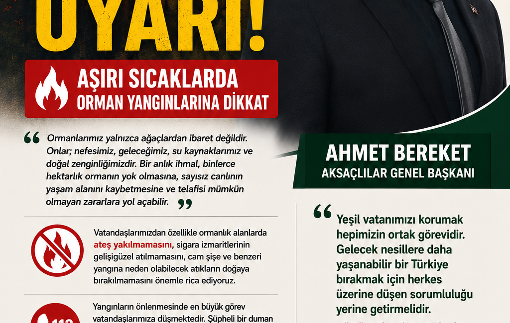 "Yeşil vatanımızı korumak hepimizin ortak görevidir. Gelecek nesillere daha yaşanabilir
