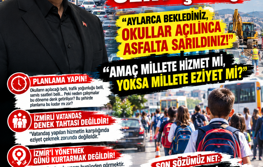 İzmir’de vatandaşların aylardır devam eden çalışmalar nedeniyle zaten trafik yoğunluğu