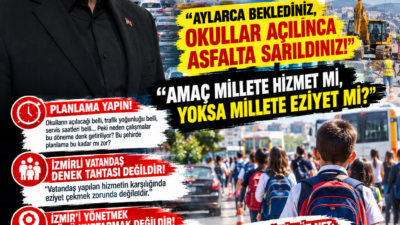 İzmir’de vatandaşların aylardır devam eden çalışmalar nedeniyle zaten trafik yoğunluğu