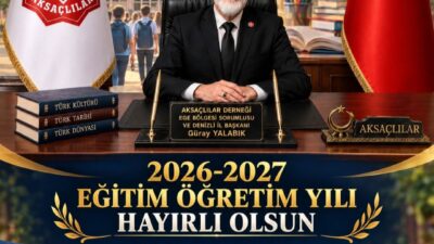 AKSAÇLILAR Derneği Denizli il Temsilcisi Güray Yalabık yeni eğitim öğretim