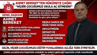 “Devletimiz büyük ve güçlü bir devlettir. Bir öğün dahi olsa